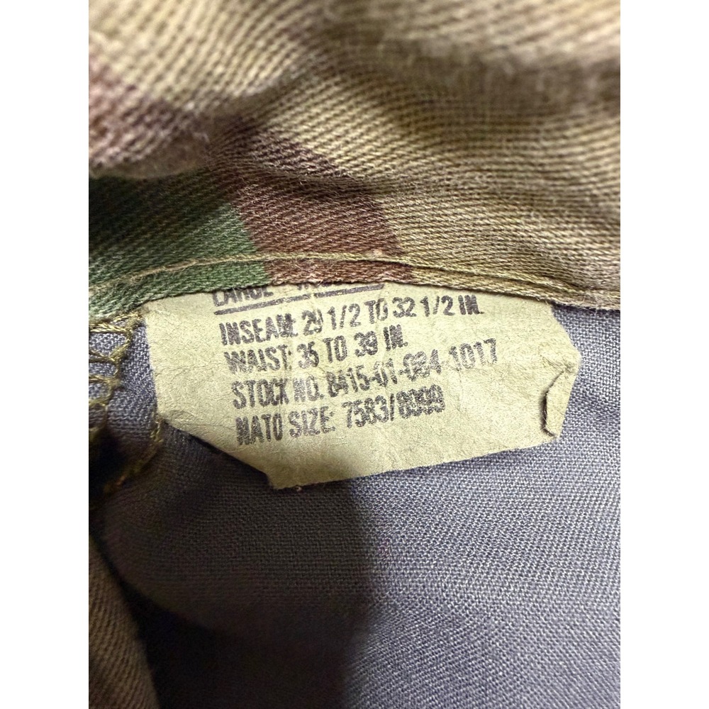 Vintage Cargo Pants Mens Large Camo Woodland Military Tactical BDU Distressed - Picture 7 of 13